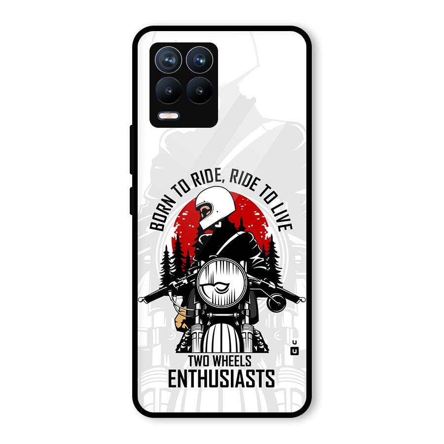 Ride To Live Glass Back Case for Realme 8
