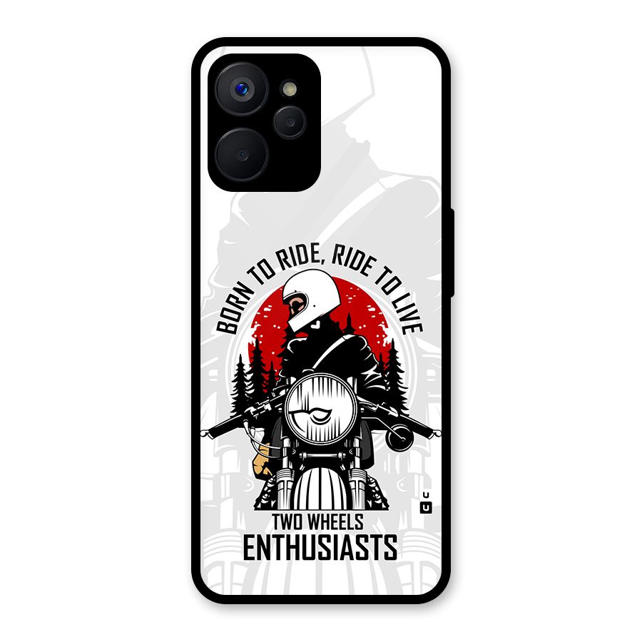 Ride To Live Glass Back Case for Realme 9i 5G