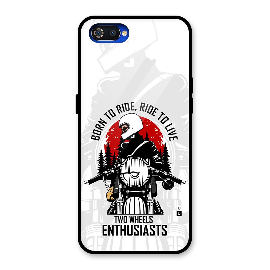 Ride To Live Glass Back Case for Realme C2