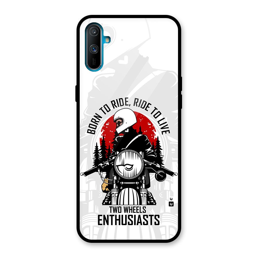 Ride To Live Glass Back Case for Realme C3