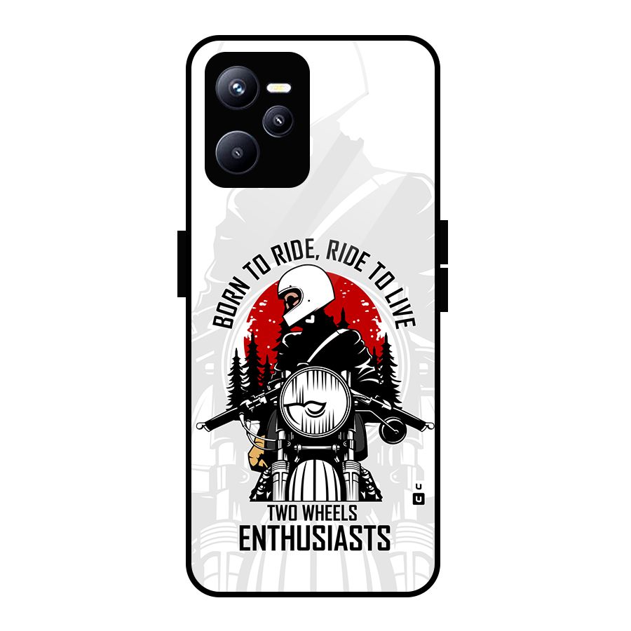 Ride To Live Glass Back Case for Realme C35