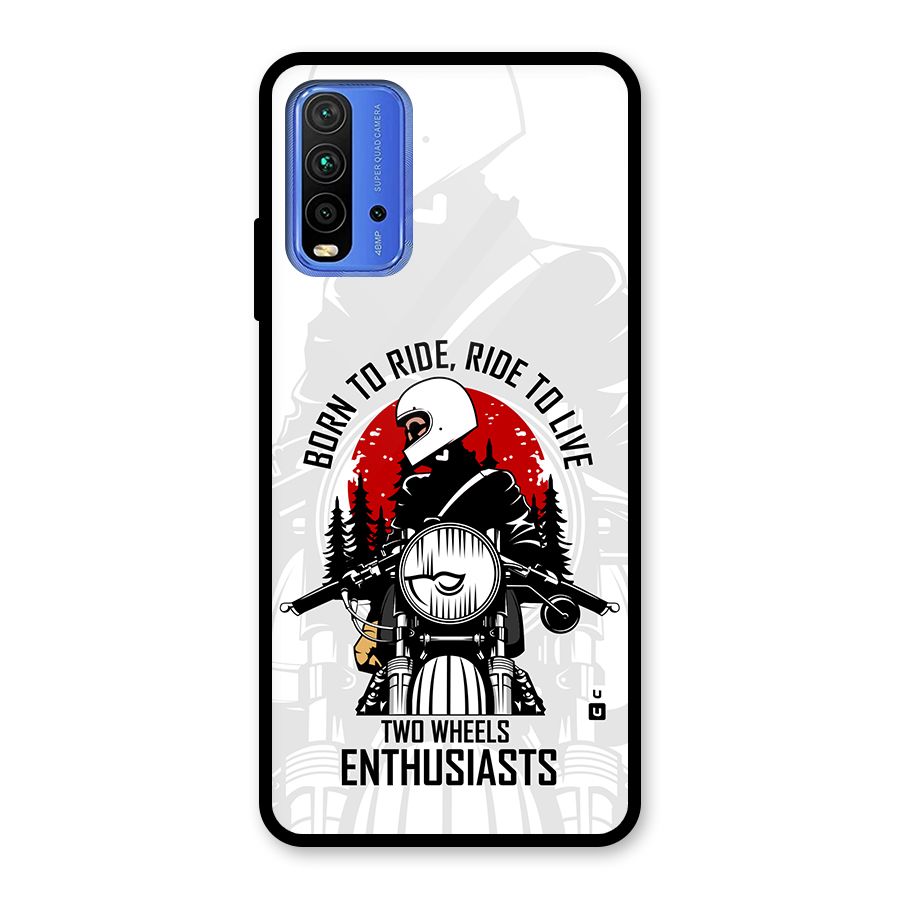 Ride To Live Glass Back Case for Redmi 9 Power
