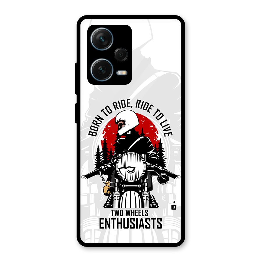 Ride To Live Glass Back Case for Redmi Note 12 Pro Plus 5G
