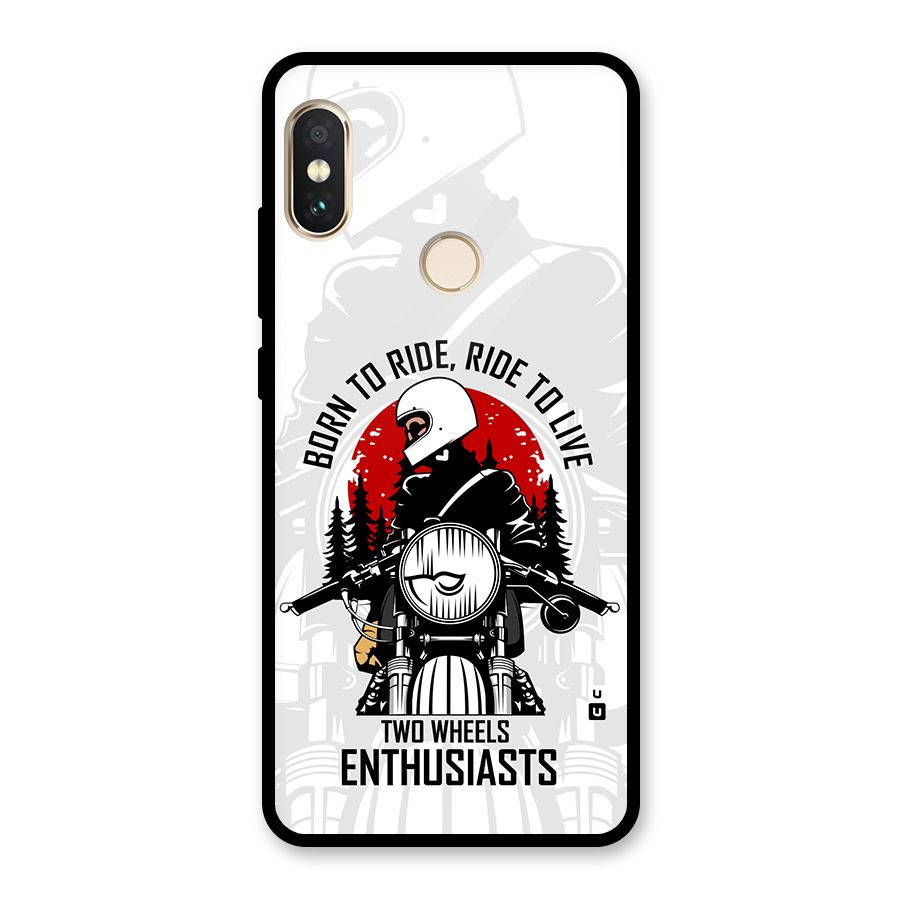 Ride To Live Glass Back Case for Redmi Note 5 Pro