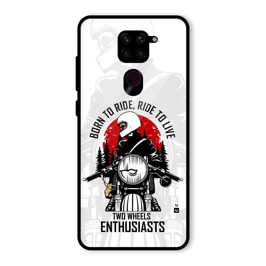 Ride To Live Glass Back Case for Redmi Note 9