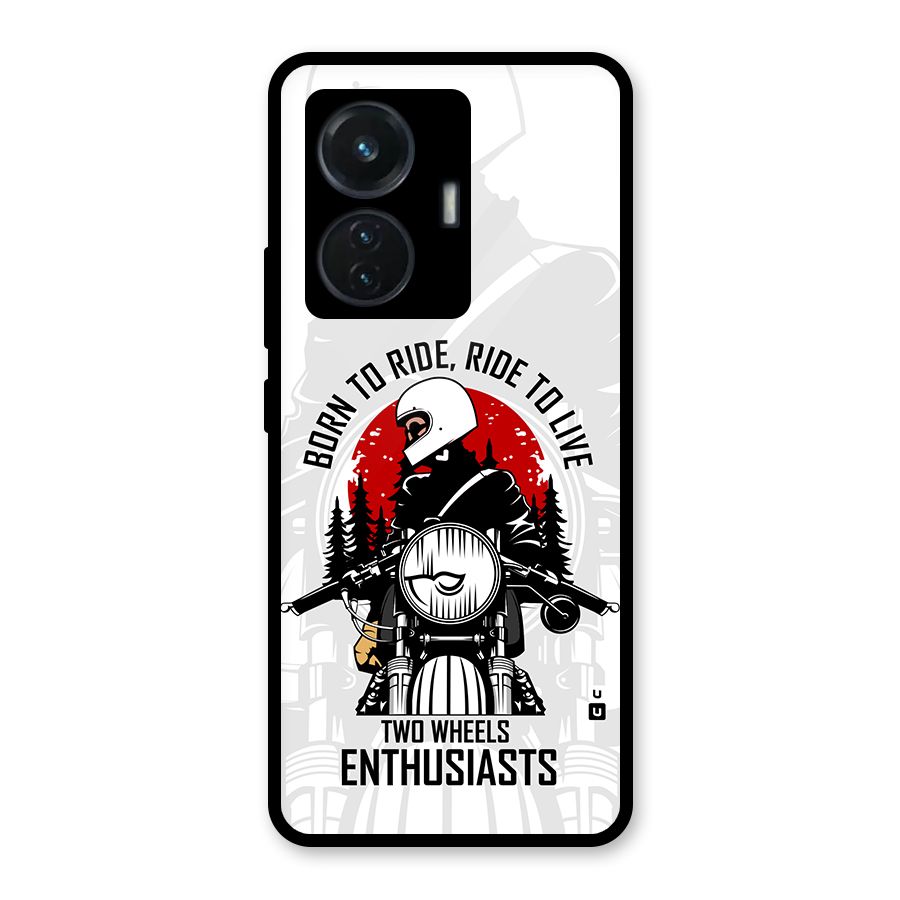 Ride To Live Glass Back Case for Vivo T1 44W