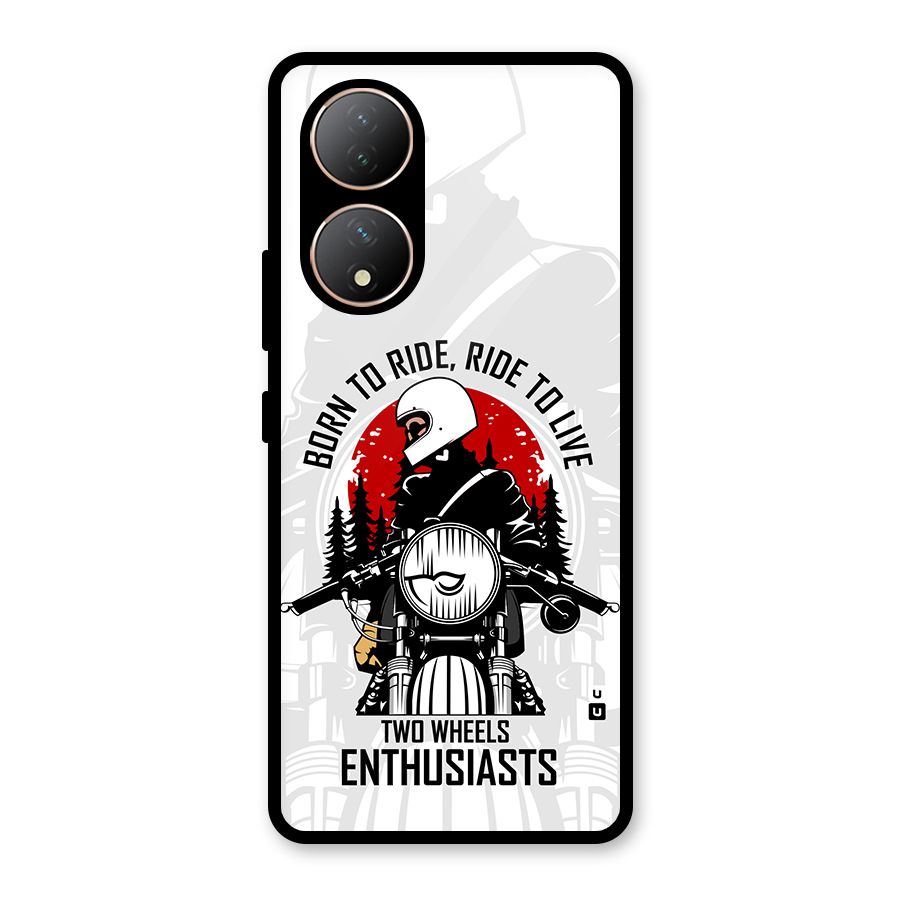 Ride To Live Glass Back Case for Vivo T2