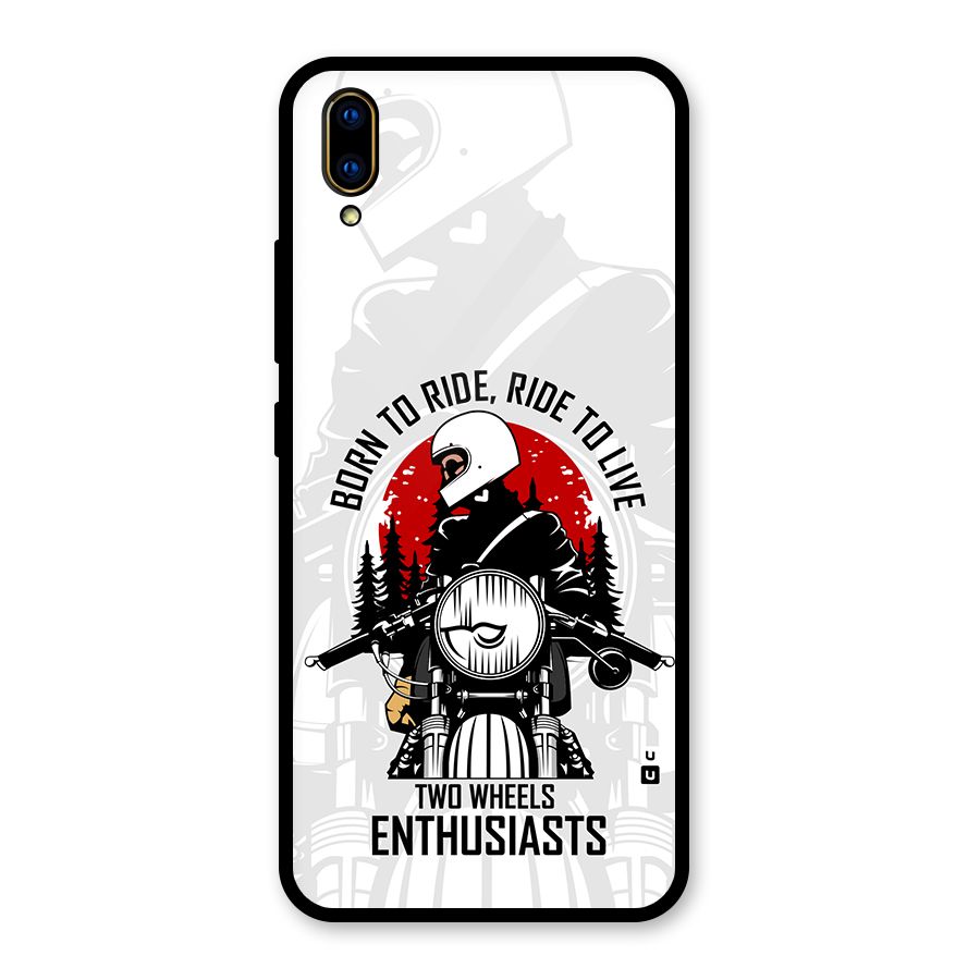 Ride To Live Glass Back Case for Vivo V11 Pro