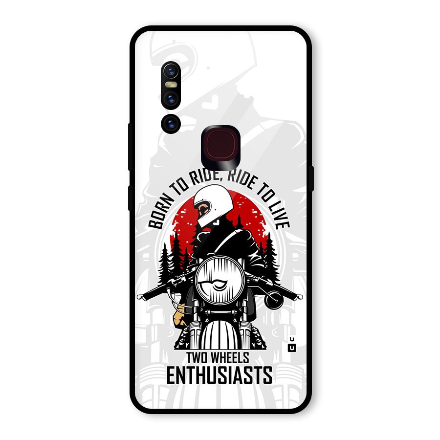 Ride To Live Glass Back Case for Vivo V15
