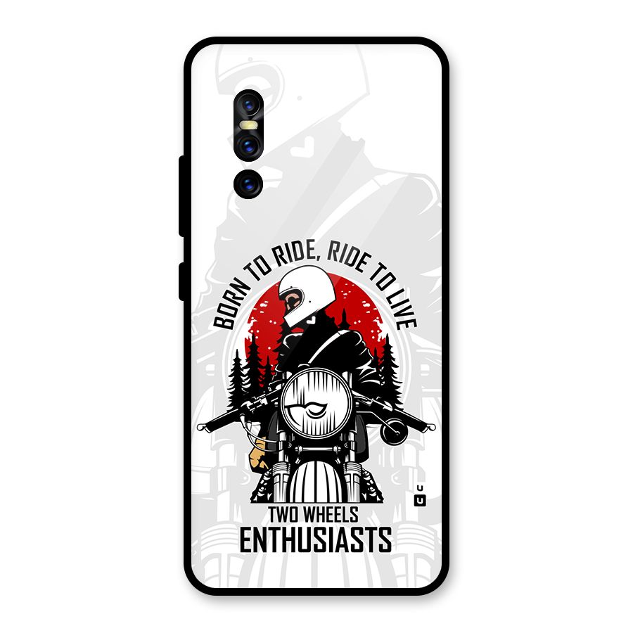 Ride To Live Glass Back Case for Vivo V15 Pro