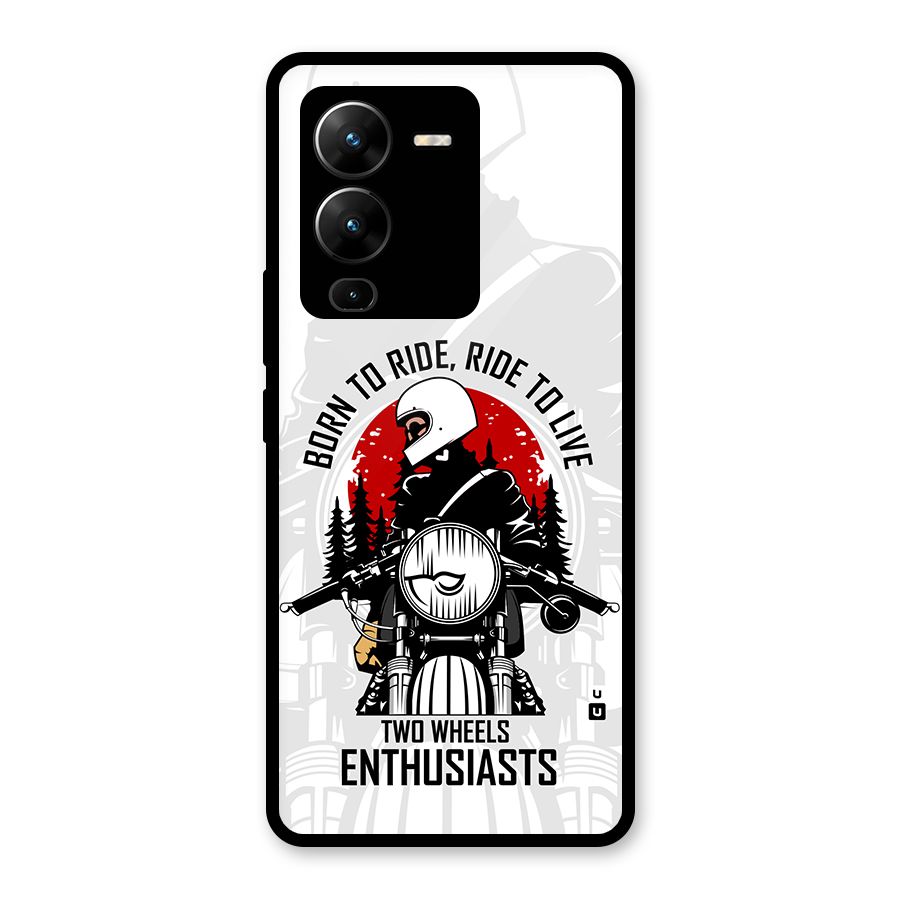 Ride To Live Glass Back Case for Vivo V25 Pro
