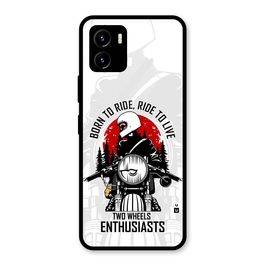 Ride To Live Glass Back Case for Vivo Y15s