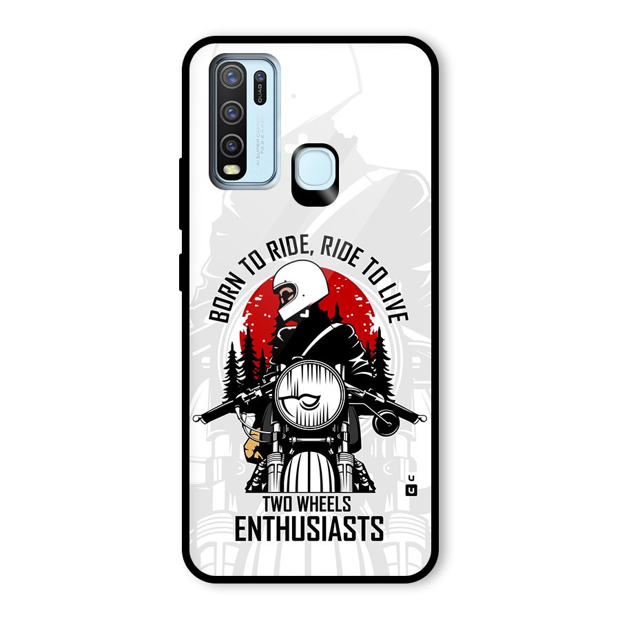 Ride To Live Glass Back Case for Vivo Y30