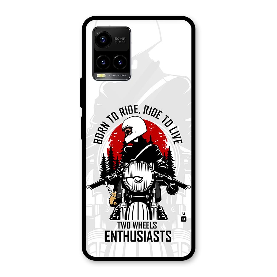 Ride To Live Glass Back Case for Vivo Y33s