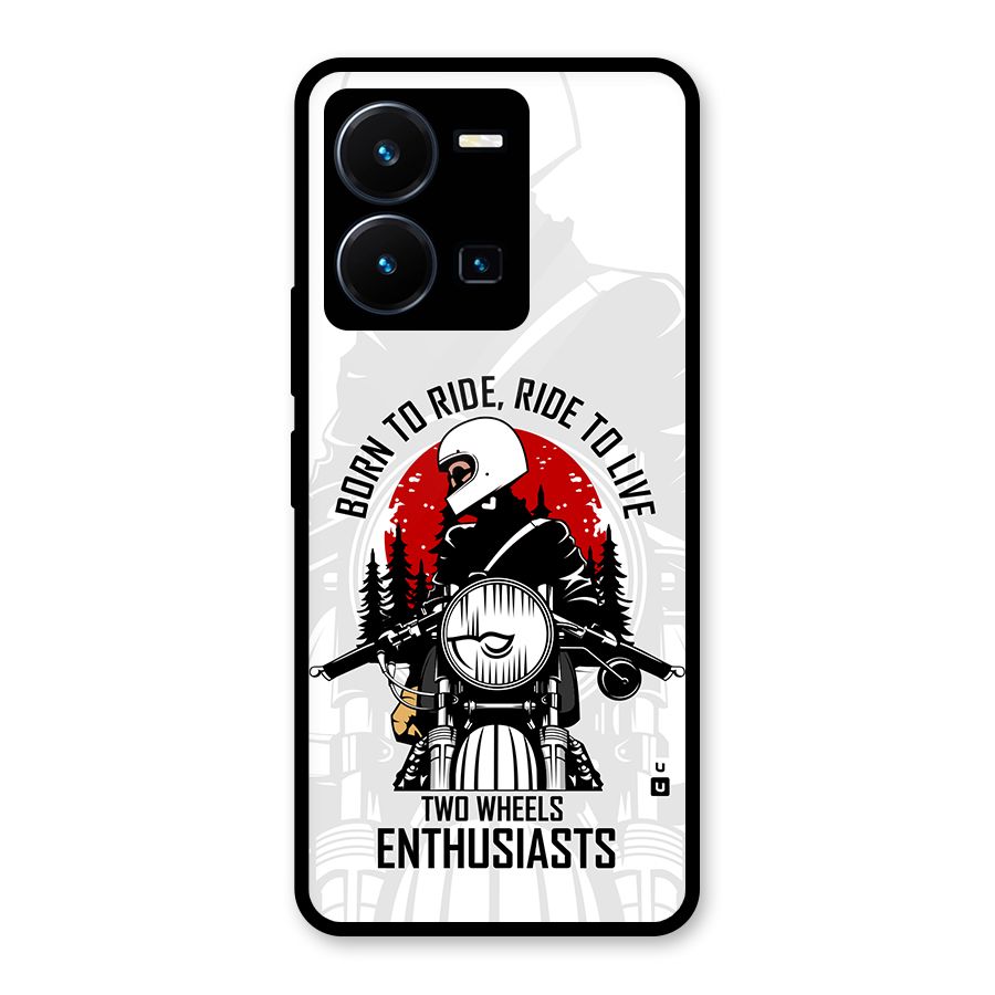 Ride To Live Glass Back Case for Vivo Y35