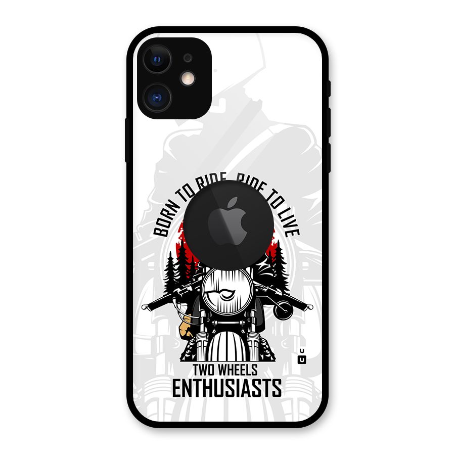 Ride To Live Glass Back Case for iPhone 11 Logo Cut