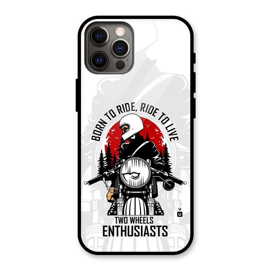 Ride To Live Glass Back Case for iPhone 12 Pro