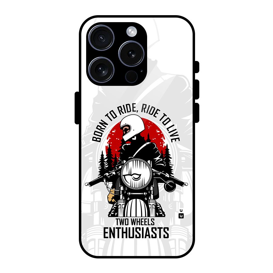 Ride To Live Glass Back Case for iPhone 15 Pro