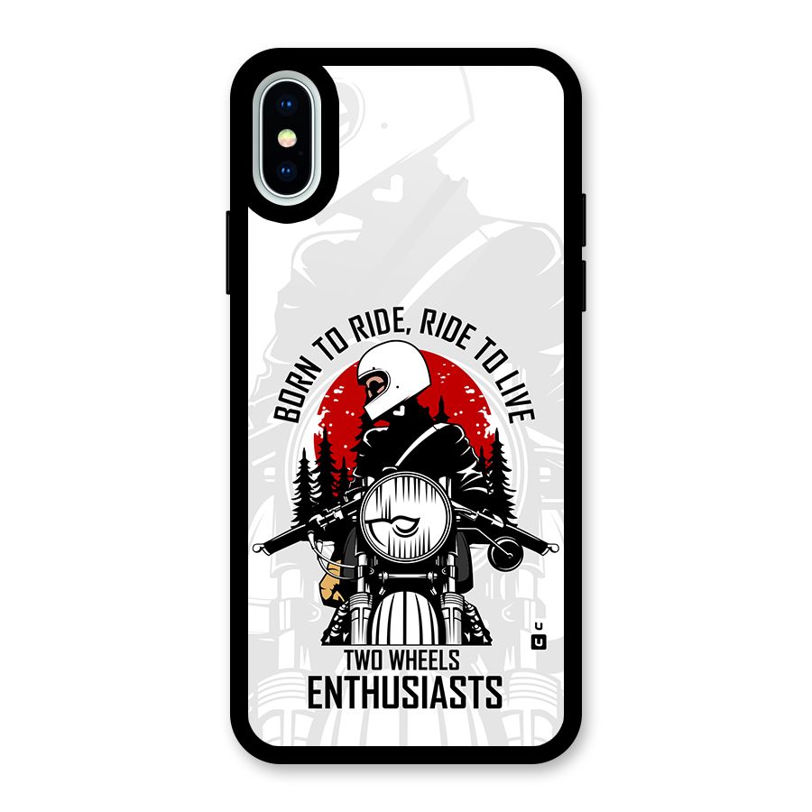 Ride To Live Glass Back Case for iPhone XS