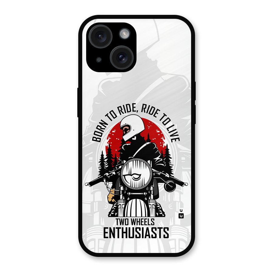 Ride To Live Metal Back Case for iPhone 15