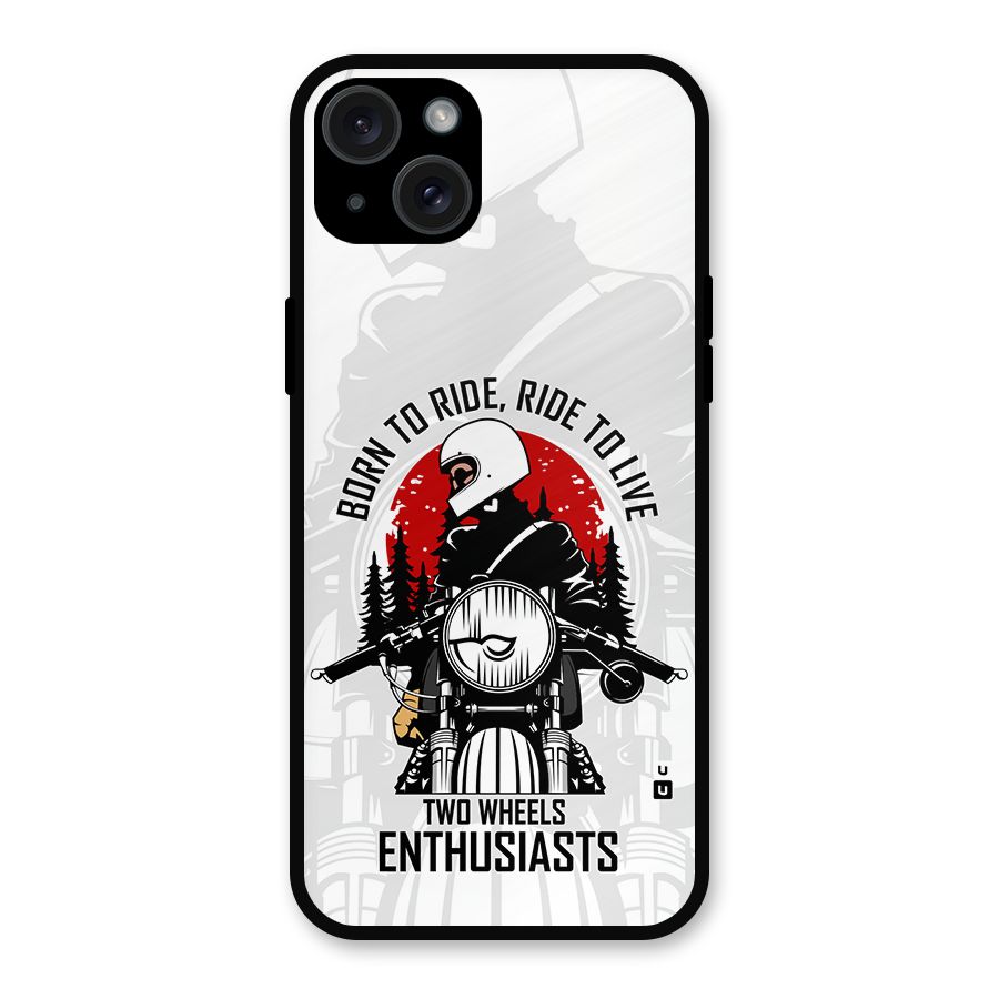 Ride To Live Metal Back Case for iPhone 15 Plus