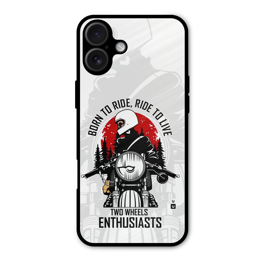 Ride To Live Metal Back Case for iPhone 16 Plus
