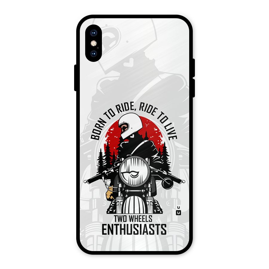 Ride To Live Metal Back Case for iPhone XS Max