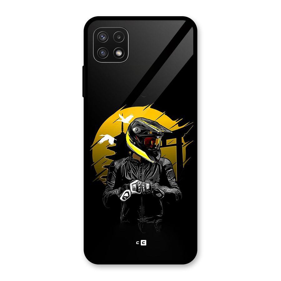 Rider Ready Glass Back Case for Galaxy A22 5G