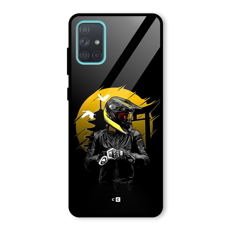 Rider Ready Glass Back Case for Galaxy A71