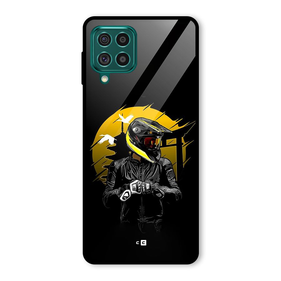 Rider Ready Glass Back Case for Galaxy F62