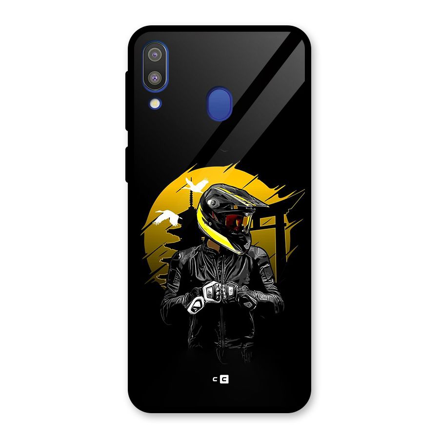 Rider Ready Glass Back Case for Galaxy M20
