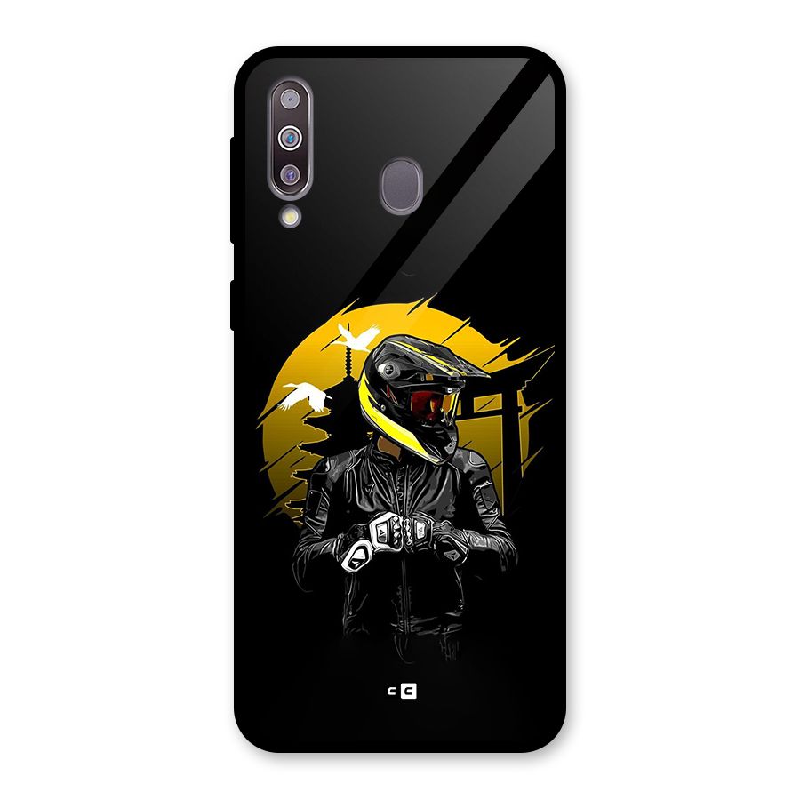 Rider Ready Glass Back Case for Galaxy M30