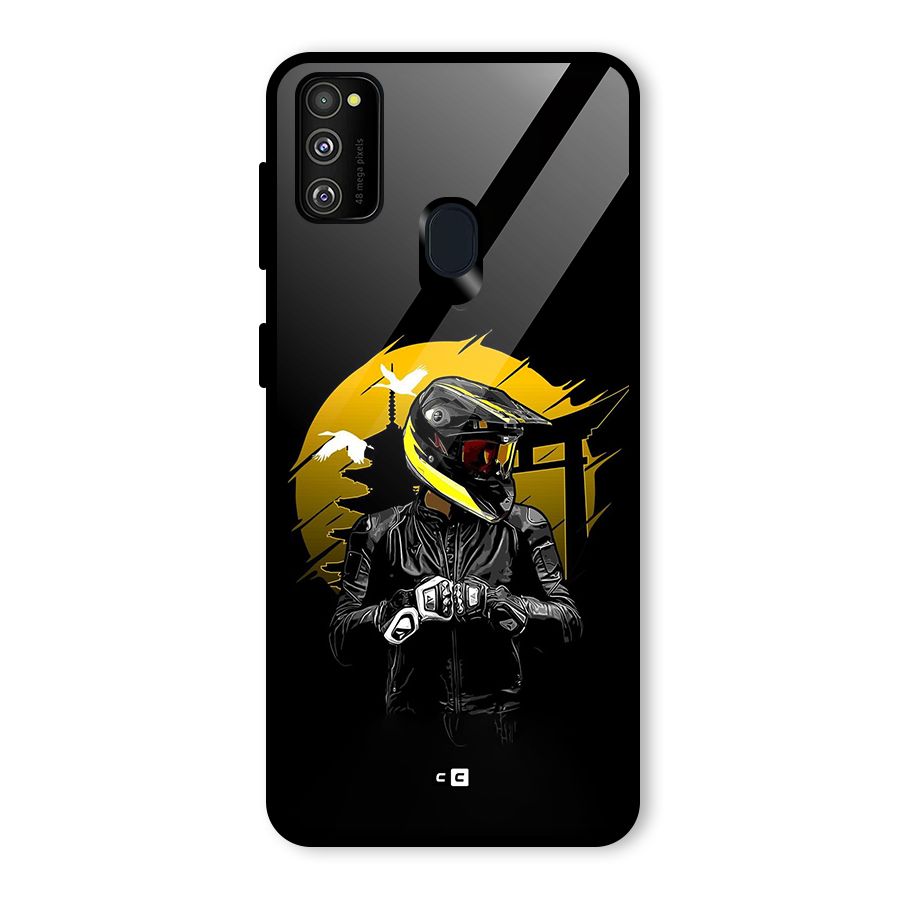 Rider Ready Glass Back Case for Galaxy M30s