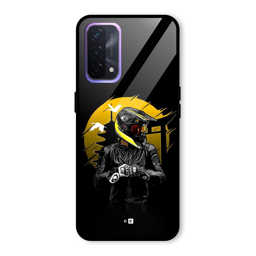 Rider Ready Glass Back Case for Oppo A74 5G