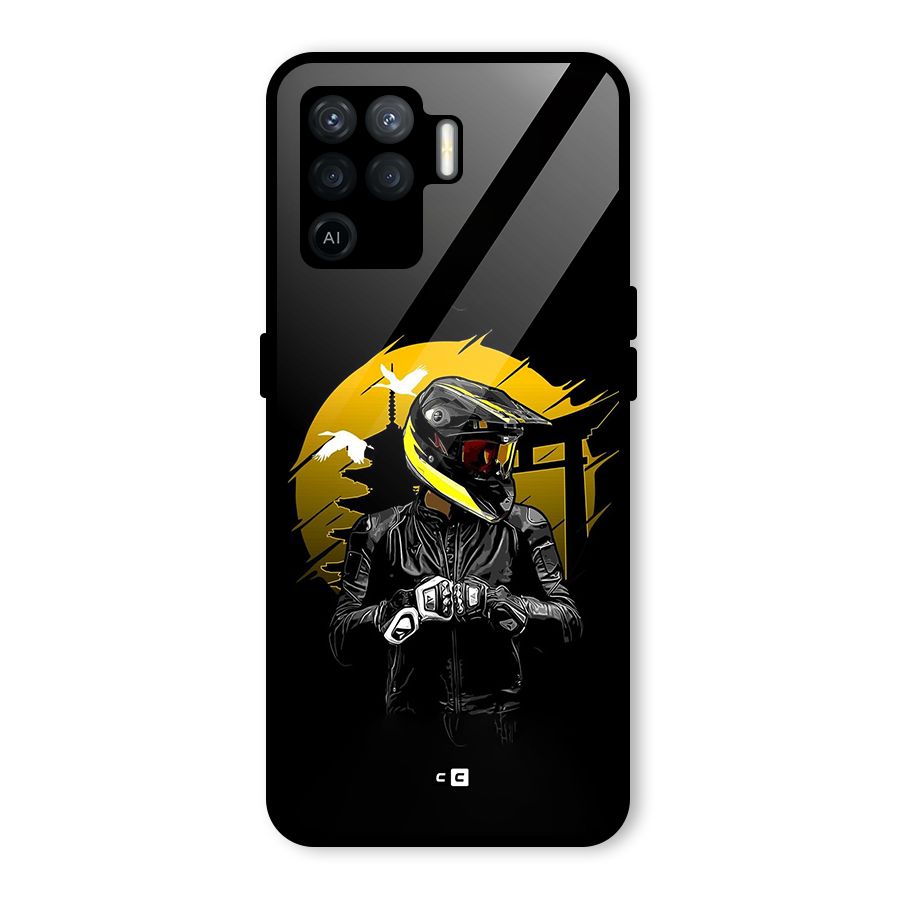 Rider Ready Glass Back Case for Oppo F19 Pro