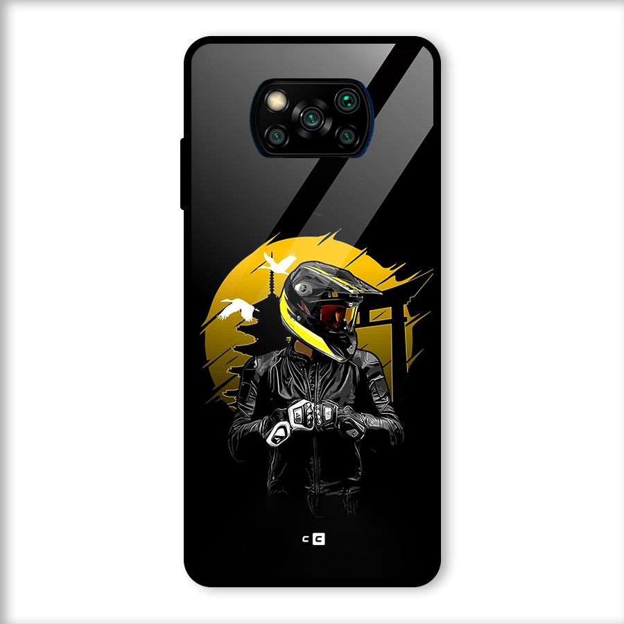 Rider Ready Glass Back Case for Poco X3