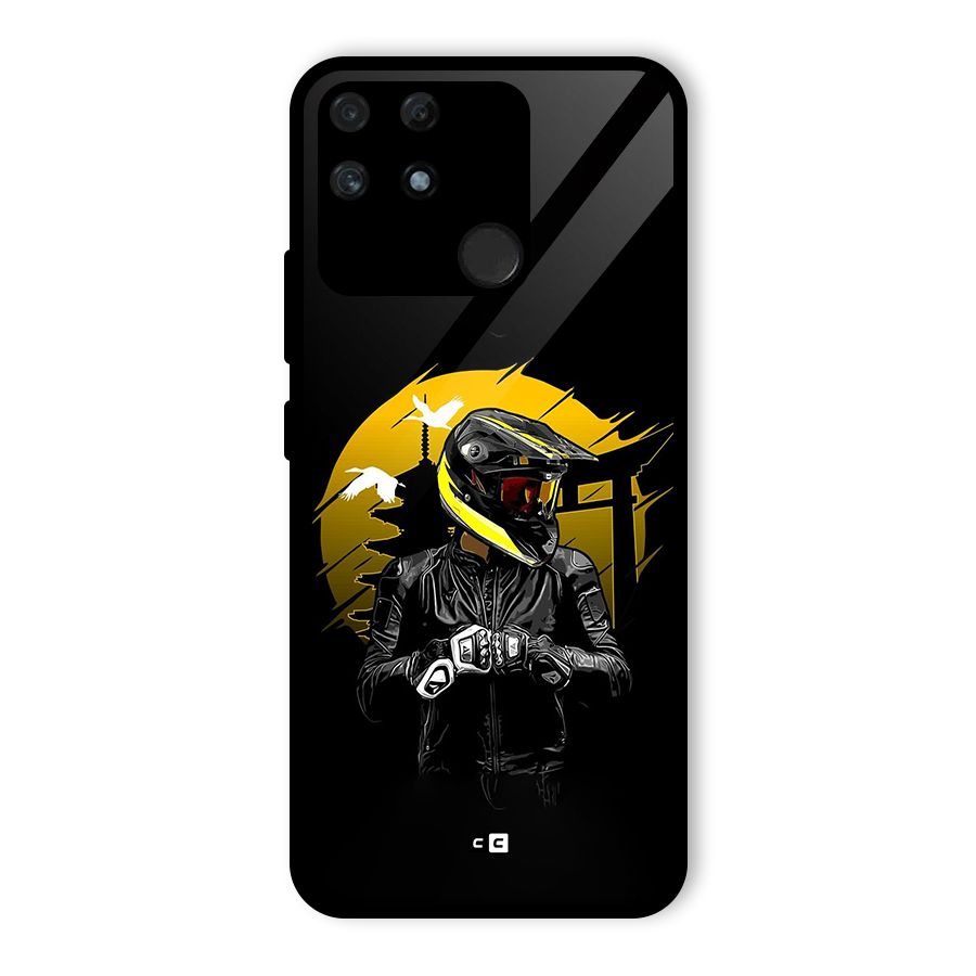 Rider Ready Glass Back Case for Realme Narzo 50A