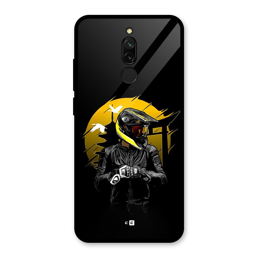 Rider Ready Glass Back Case for Redmi 8