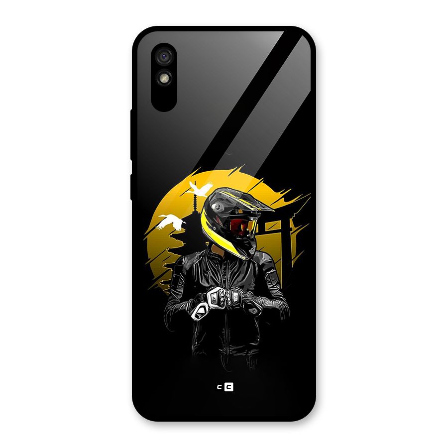 Rider Ready Glass Back Case for Redmi 9A