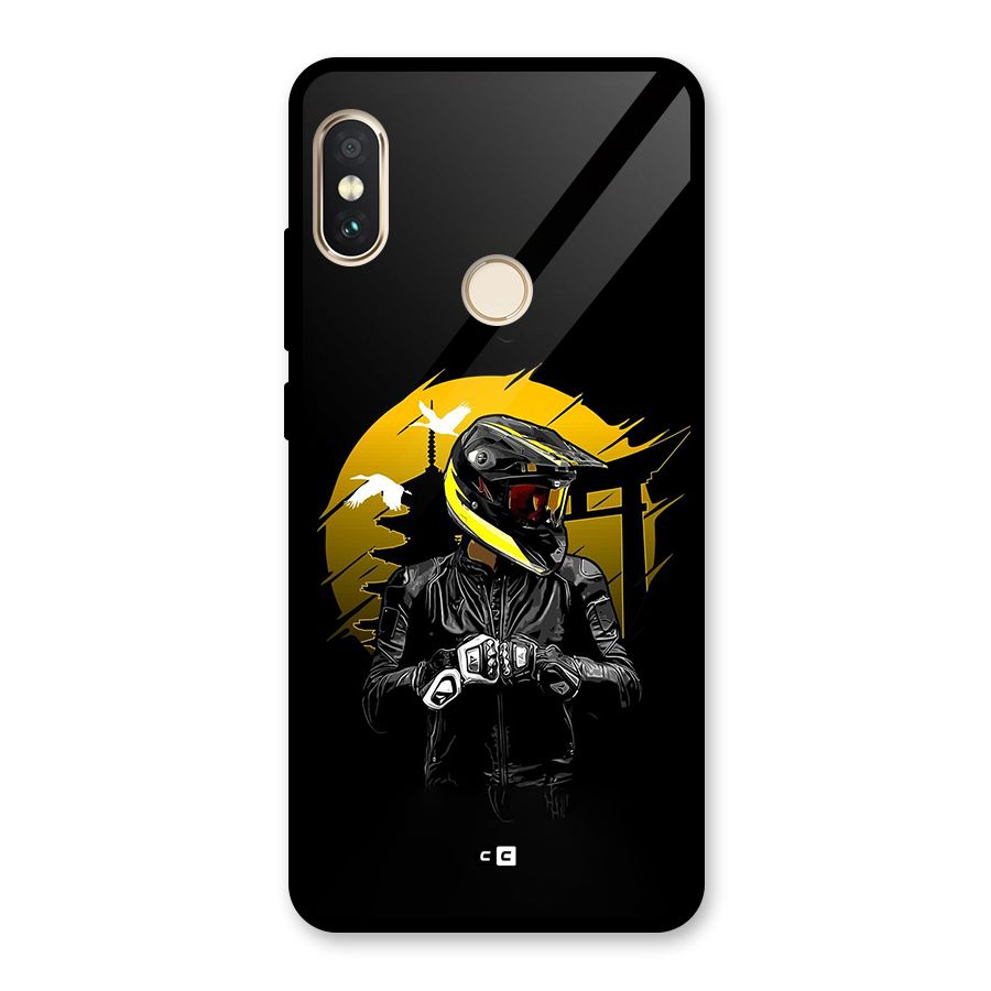 Rider Ready Glass Back Case for Redmi Note 5 Pro