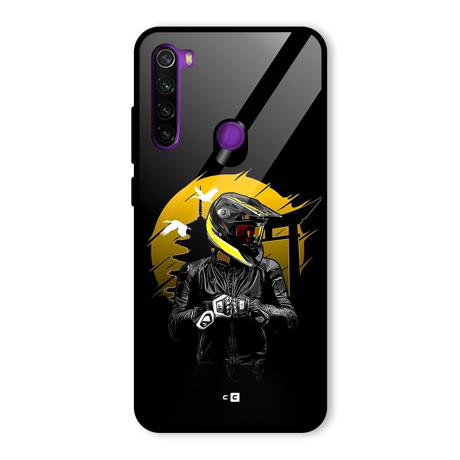 Rider Ready Glass Back Case for Redmi Note 8