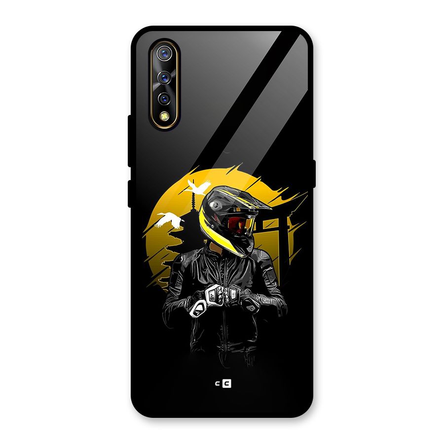 Rider Ready Glass Back Case for Vivo S1