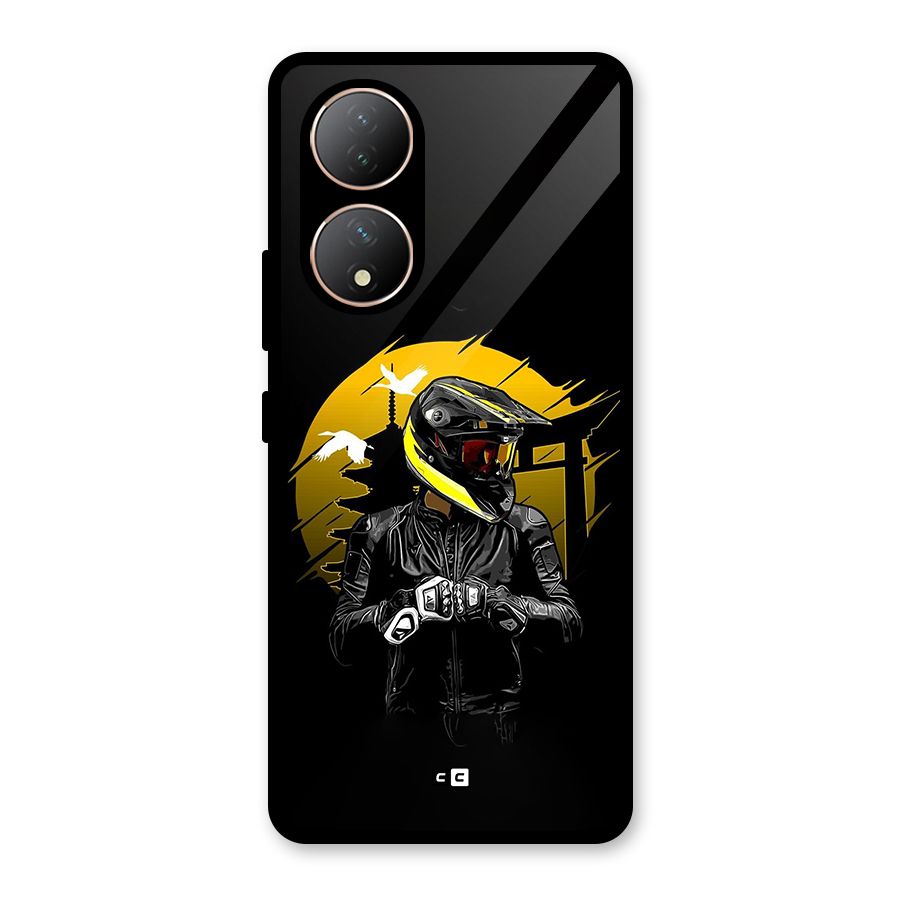 Rider Ready Glass Back Case for Vivo T2