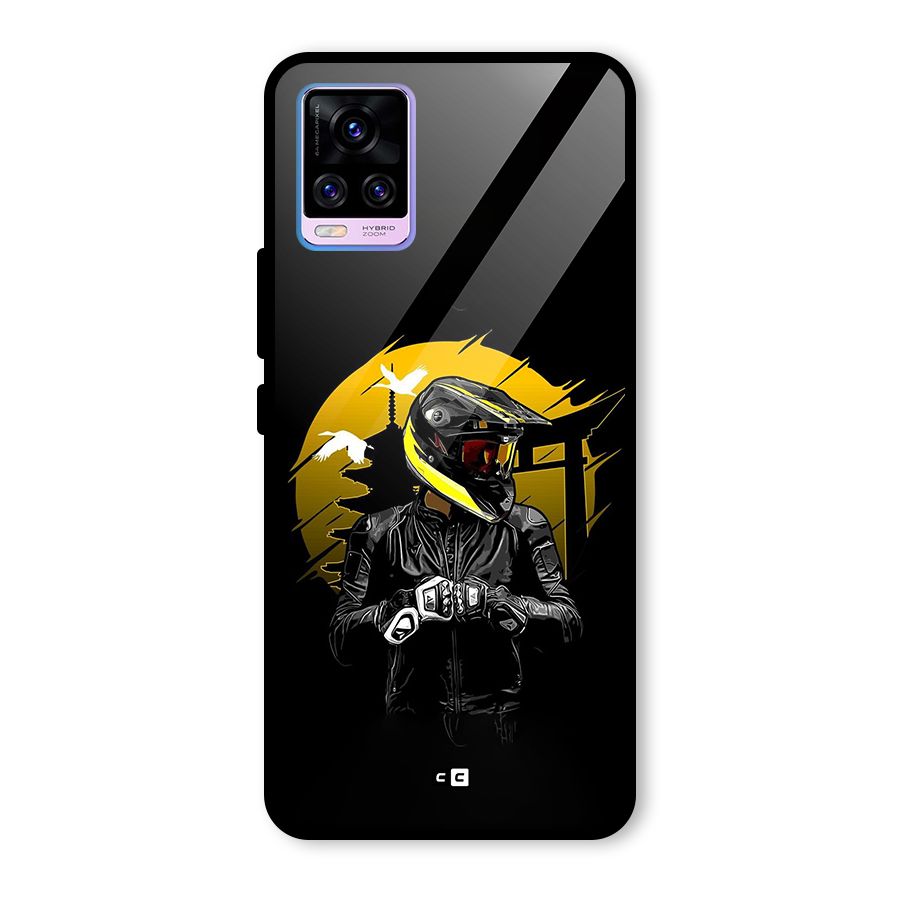 Rider Ready Glass Back Case for Vivo V20 Pro