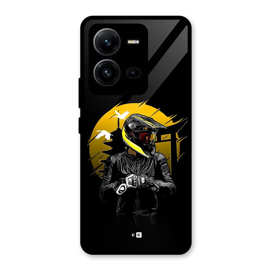 Rider Ready Glass Back Case for Vivo V25