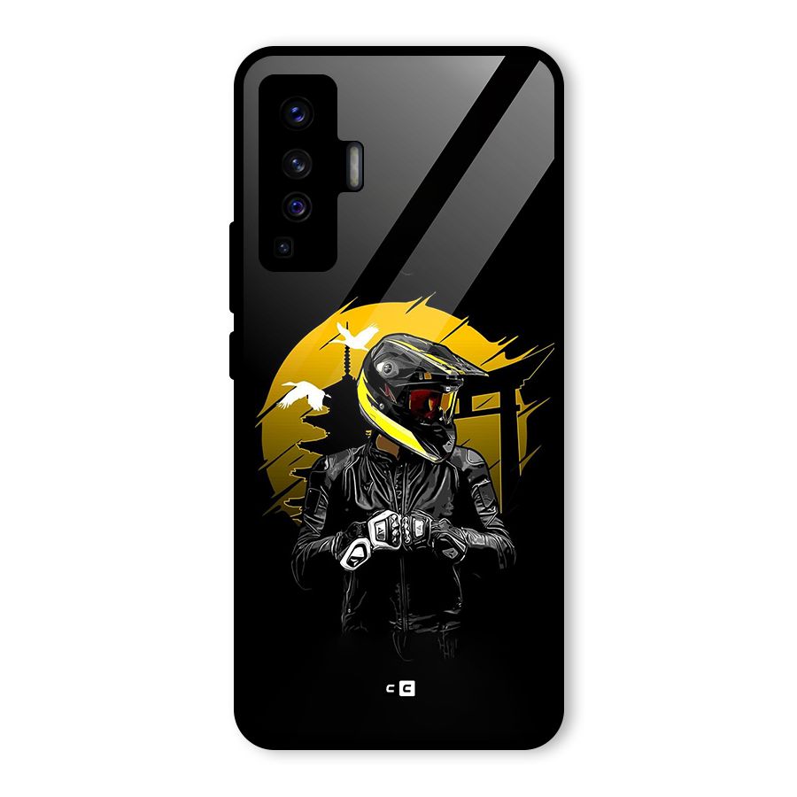 Rider Ready Glass Back Case for Vivo X50