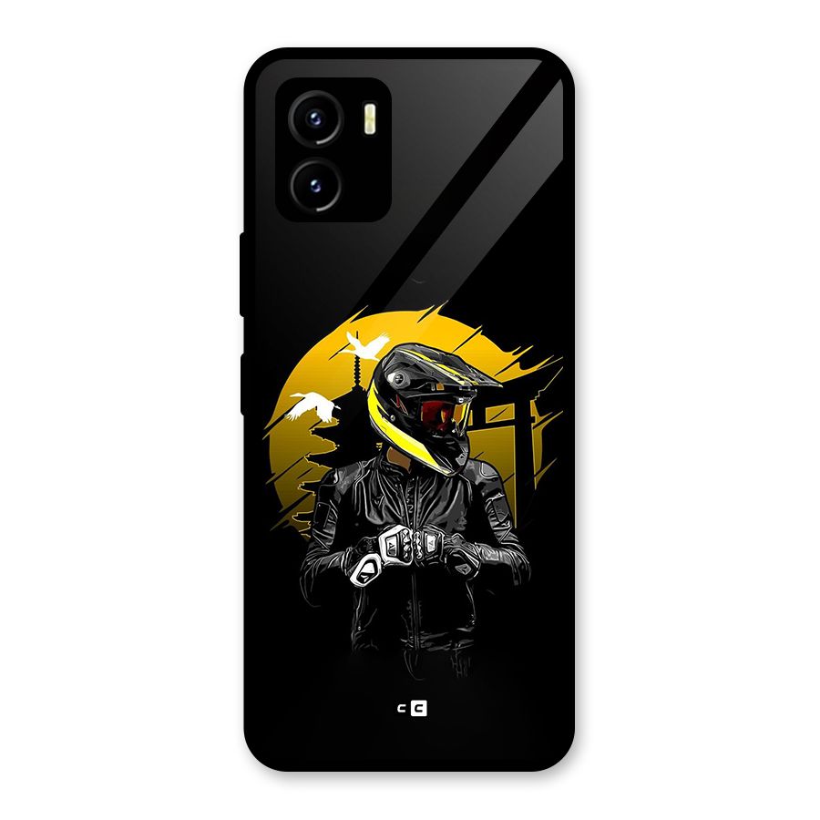 Rider Ready Glass Back Case for Vivo Y15s
