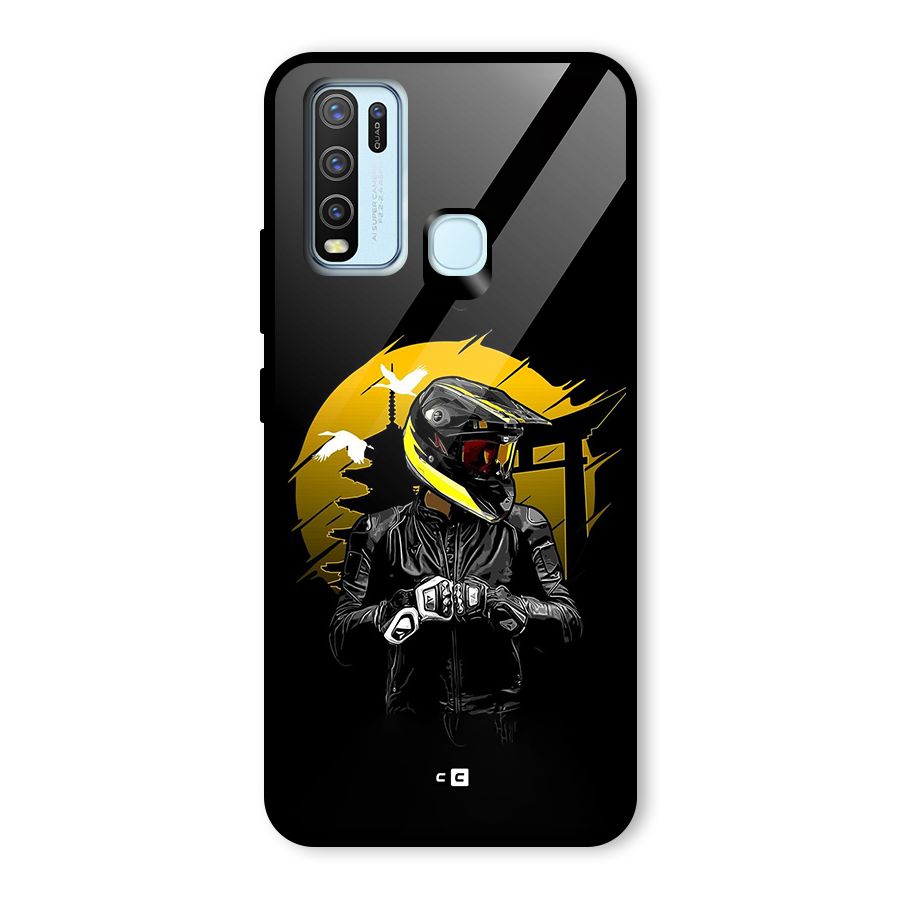 Rider Ready Glass Back Case for Vivo Y30