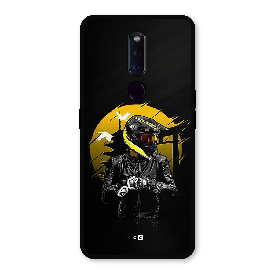 Rider Ready Metal Back Case for Oppo F11 Pro
