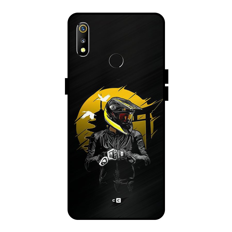 Rider Ready Metal Back Case for Realme 3i